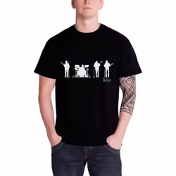 The Beatles Unisex Adult Saville Row Lineup T-Shirt - S, Black