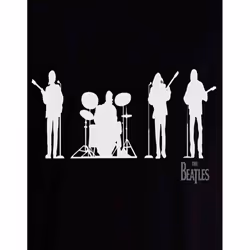The Beatles Unisex Adult Saville Row Lineup T-Shirt - S, Black
