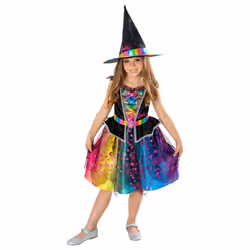 Barbie Girls Witch Costume Dress - 7-8 Years, Multicoloured