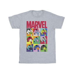 Marvel Mens Hulk Pop Art T-Shirt - 3XL, Sports Grey