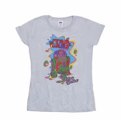 Star Wars Womens/Ladies R2D2 Pop Art Cotton T-Shirt - XL, Sports Grey