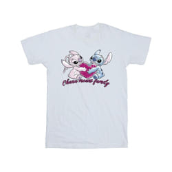 Disney Mens Lilo And Stitch Ohana Heart With Angel T-Shirt - S, White