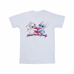 Disney Mens Lilo And Stitch Ohana Heart With Angel T-Shirt - XXL, White