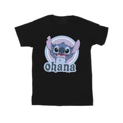 Disney Mens Lilo And Stitch Ohana Circle T-Shirt - XXL, Black