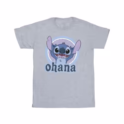 Disney Mens Lilo And Stitch Ohana Circle T-Shirt - 3XL, Sports Grey