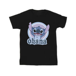 Disney Boys Lilo And Stitch Ohana Circle T-Shirt - 12-13 Years, Black
