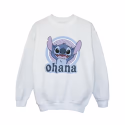 Disney Girls Lilo And Stitch Ohana Circle Sweatshirt - 3-4 Years, White