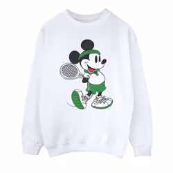Disney Womens/Ladies Mickey Mouse Tennis Sweatshirt - XL, White