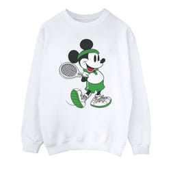 Disney Womens/Ladies Mickey Mouse Tennis Sweatshirt - XXL, White
