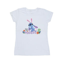 Disney Womens/Ladies Lilo & Stitch Hippity Hop Stitch Cotton T-Shirt - XXL, White