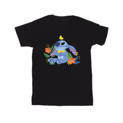 Disney Mens Lilo & Stitch Birds T-Shirt - S, Black