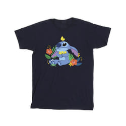 Disney Mens Lilo & Stitch Birds T-Shirt - S, Navy Blue