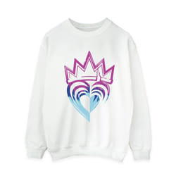 Disney Womens/Ladies Descendants Pink Crown Sweatshirt - XL, White