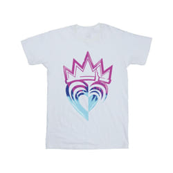 Disney Girls Descendants Pink Crown Cotton T-Shirt - 3-4 Years, White