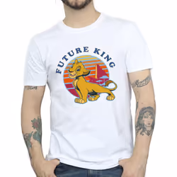 Disney Mens The Lion King Future King T-Shirt - L, White