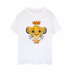 Disney Womens/Ladies The Lion King Future King Cotton Boyfriend T-Shirt - S, White