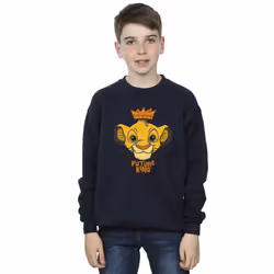 Disney Boys The Lion King Future King Sweatshirt - 12-13 Years, Navy Blue