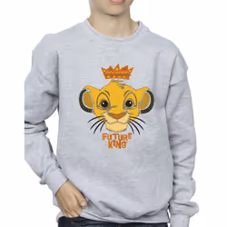 Disney Boys The Lion King Future King Sweatshirt - 12-13 Years, Sports Grey