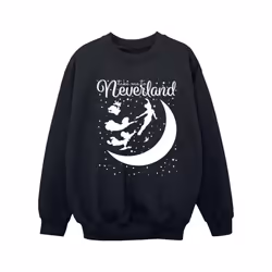 Disney Girls Peter Pan Take Me To Neverland Sweatshirt - 9-11 Years, Black