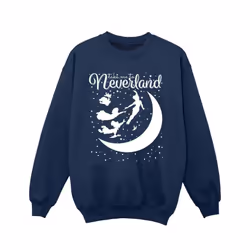 Disney Girls Peter Pan Take Me To Neverland Sweatshirt - 3-4 Years, Navy Blue