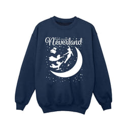 Disney Girls Peter Pan Take Me To Neverland Sweatshirt - 3-4 Years, Navy Blue