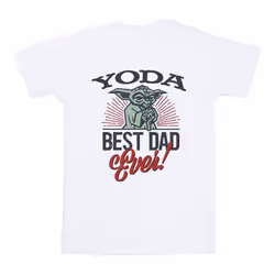 Star Wars Mens Mandalorian Yoda Dad T-Shirt - XXL, White