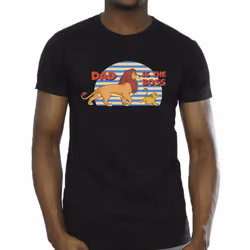 Disney Mens The Lion King Dad Boss T-Shirt - S, Black
