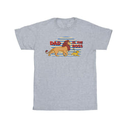 Disney Mens The Lion King Dad Boss T-Shirt - S, Sports Grey