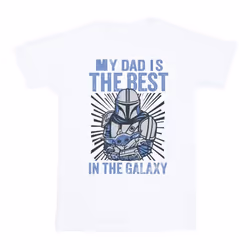 Star Wars Boys Mandalorian Best Dad T-Shirt - 12-13 Years, White