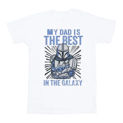 Star Wars Boys Mandalorian Best Dad T-Shirt - 12-13 Years, White