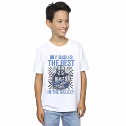 Star Wars Boys Mandalorian Best Dad T-Shirt - 12-13 Years, White