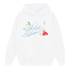 Disney Girls The Little Mermaid Ariel Hoodie - 7-8 Years, White