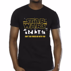 Star Wars Mens Silhouettes Force T-Shirt - L, Black