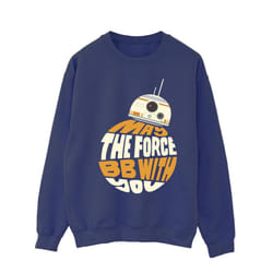 Star Wars Mens May The Force BB8 Sweatshirt - XL, Navy Blue