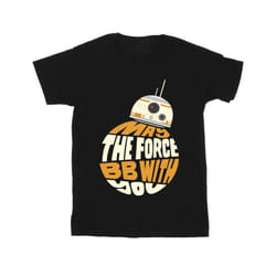 Star Wars Boys May The Force BB8 T-Shirt - 9-11 Years, Black