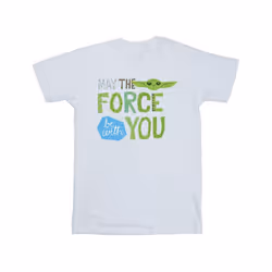 Star Wars Mens The Mandalorian May The Force Be With You T-Shirt - XXL, White
