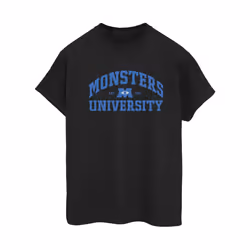 Disney Womens/Ladies Monsters University Logo Cotton Boyfriend T-Shirt - S, Black