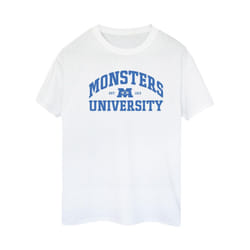 Disney Womens/Ladies Monsters University Logo Cotton Boyfriend T-Shirt - XL, White