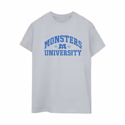 Disney Womens/Ladies Monsters University Logo Cotton Boyfriend T-Shirt - S, Sports Grey