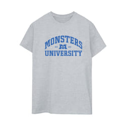 Disney Womens/Ladies Monsters University Logo Cotton Boyfriend T-Shirt - S, Sports Grey