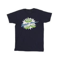 Disney Mens Toy Story Aliens T-Shirt - S, Navy Blue