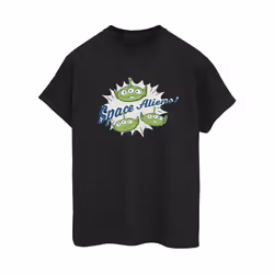 Disney Womens/Ladies Toy Story Aliens Cotton Boyfriend T-Shirt - M, Black