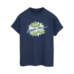 Disney Womens/Ladies Toy Story Aliens Cotton Boyfriend T-Shirt - XL, Navy Blue