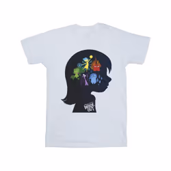 Disney Mens Inside Out Head Silhouette T-Shirt - L, White