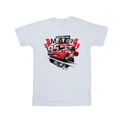 Disney Mens Cars Lightning McQueen Collage T-Shirt - S, White