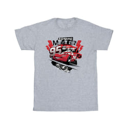 Disney Mens Cars Lightning McQueen Collage T-Shirt - S, Sports Grey