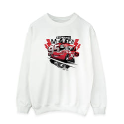 Disney Mens Cars Lightning McQueen Collage Sweatshirt - L, White