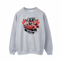 Disney Mens Cars Lightning McQueen Collage Sweatshirt - XXL, Sports Grey