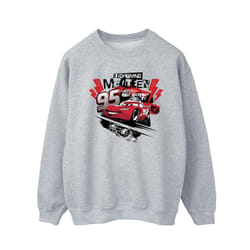 Disney Mens Cars Lightning McQueen Collage Sweatshirt - XXL, Sports Grey