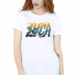 Disney Womens/Ladies Luca Swim Cotton Boyfriend T-Shirt - XXL, White